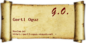 Gertl Oguz névjegykártya